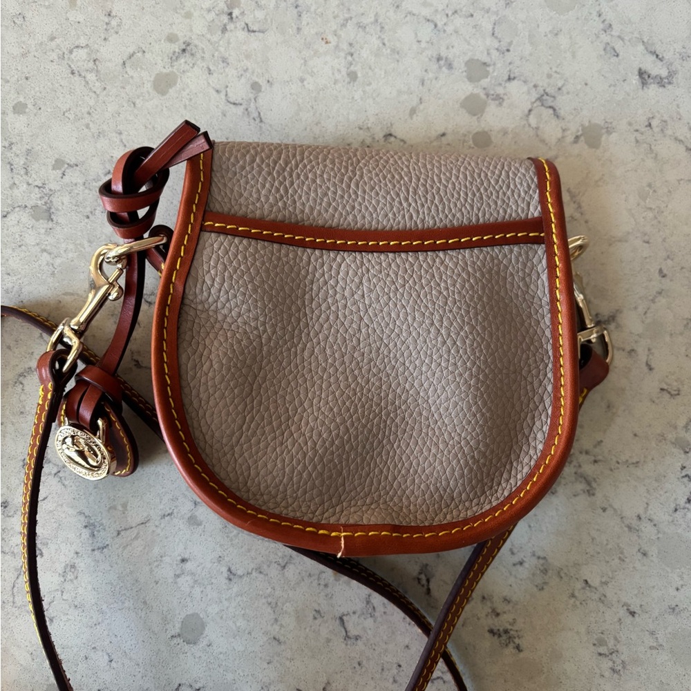 Dooney & Bourke All Weather Leather 2 Duck Bag Taupe - Picture 13 of 16